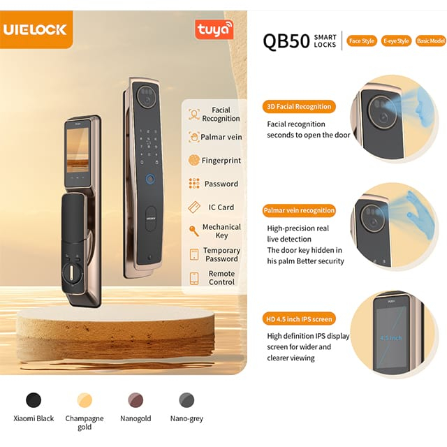 QB50 nutikas ukselukk 3D-n&auml;otuvastusega